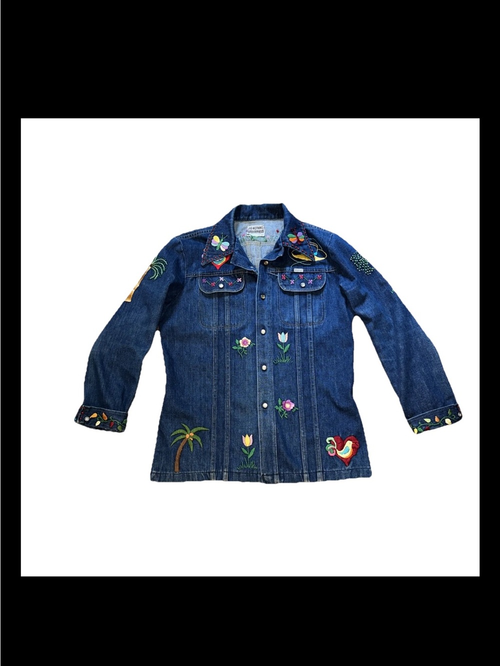 Vintage Do Nothing Sedgefield Hand Embroidered Denim Jacket Medium